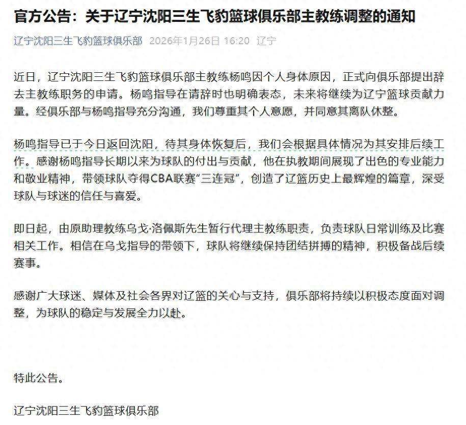 世界杯官方软件下载-不到24小时!杨鸣辞职后下家确定,2天后亮相,做自己喜欢的事